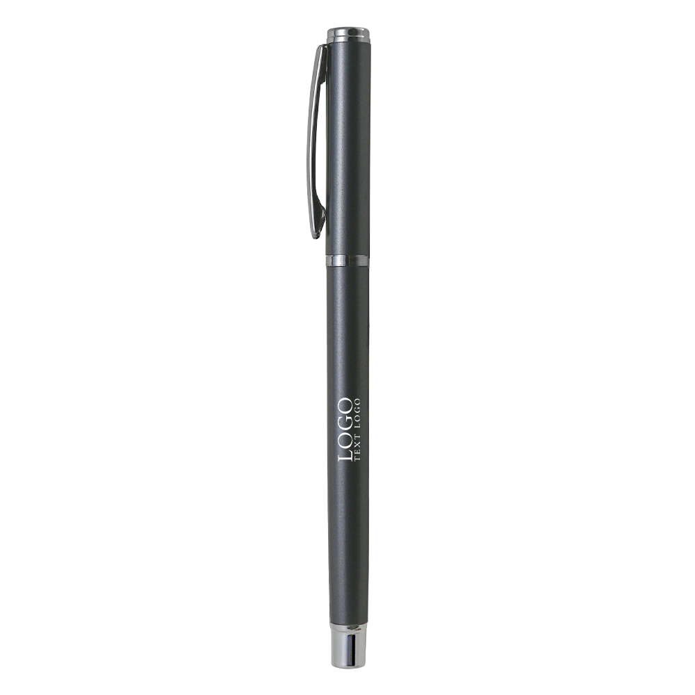 High-Grade Glossy Business Custom Metal Pen grey with logo