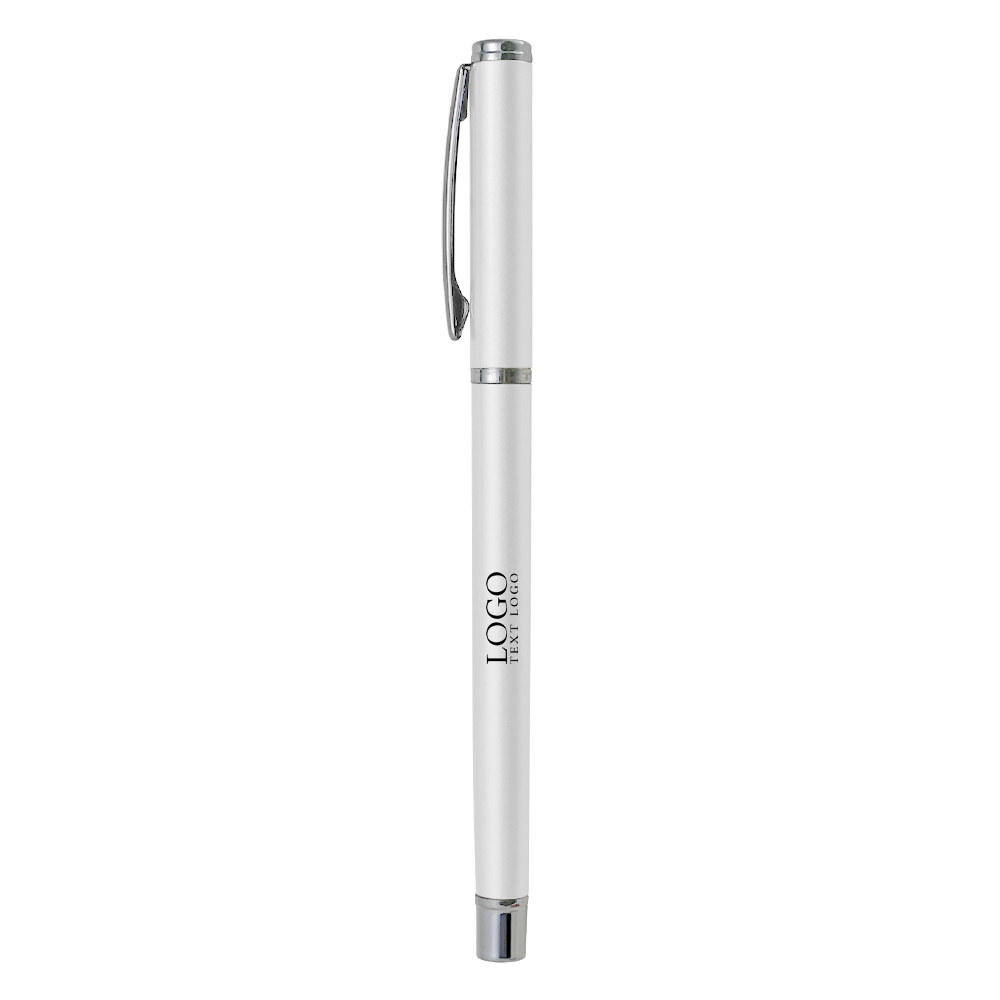 High-Grade Glossy Business Custom Metal Pen white with logo