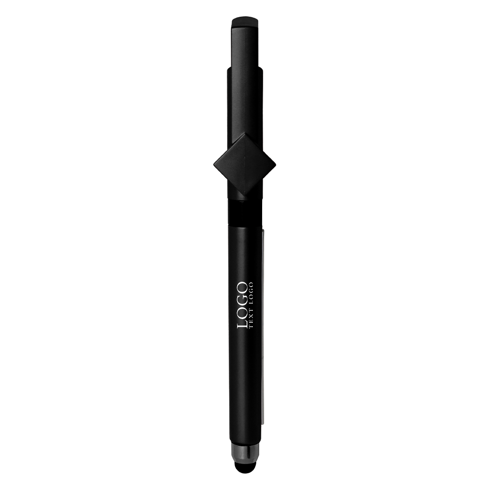 Personalized Pens With Removable Custom Advertising Banner black with logo