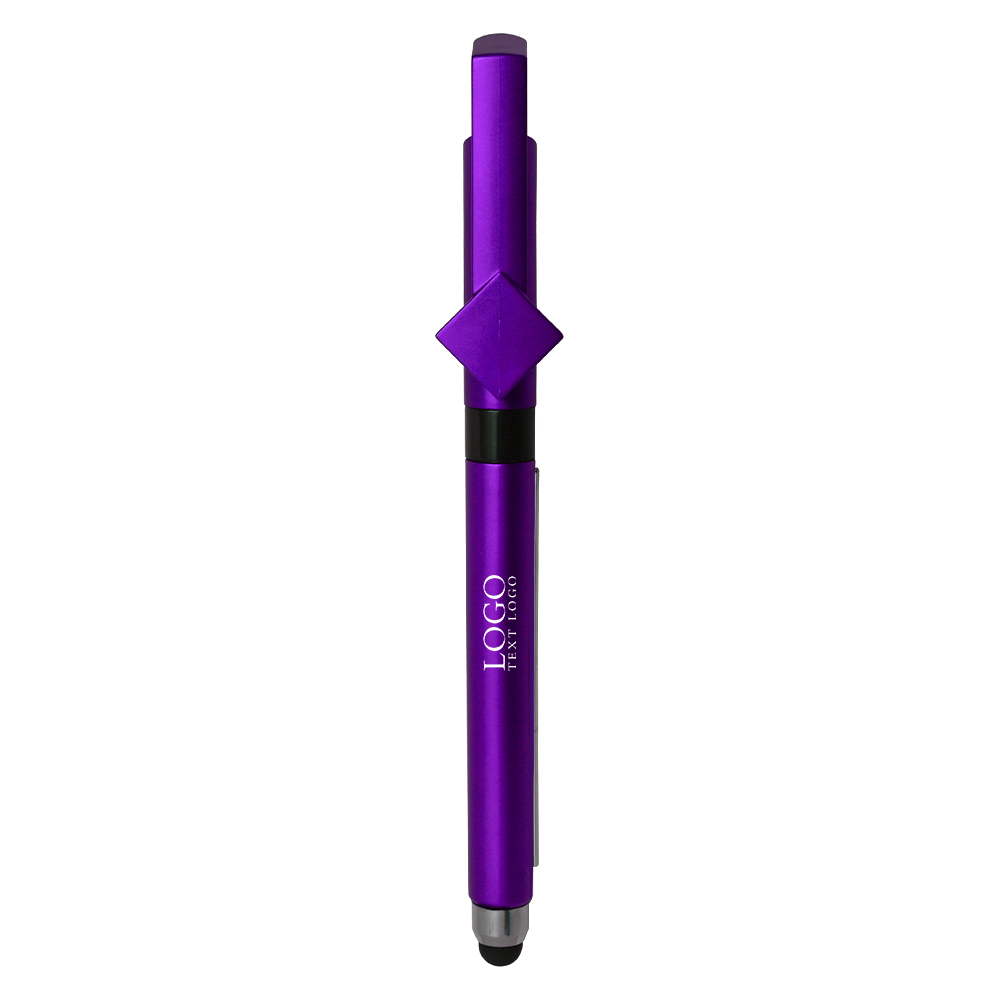 Personalized Pens With Removable Custom Advertising Banner purple with logo