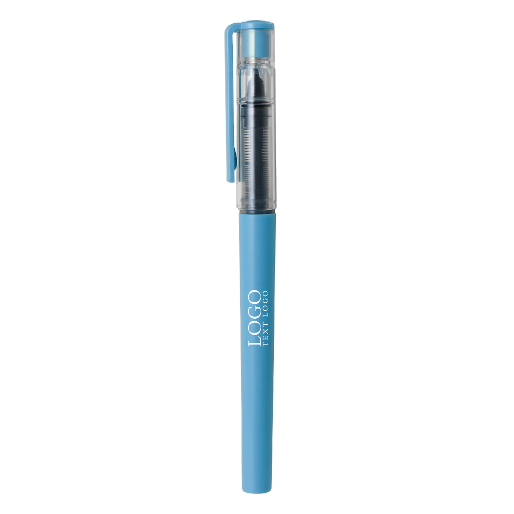 Colorful Comfortable Quick-Drying Custom Pen blue with logo