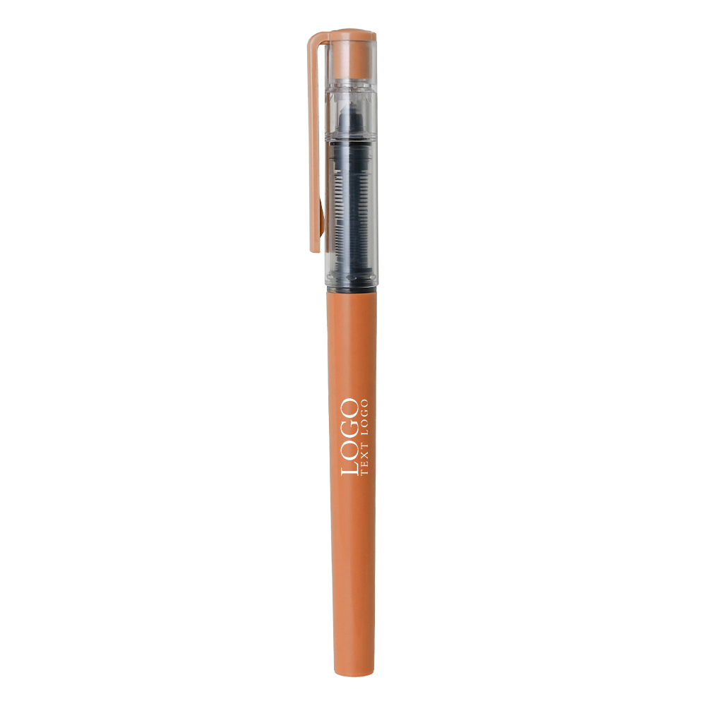 Colorful Comfortable Quick-Drying Custom Pen orange with logo