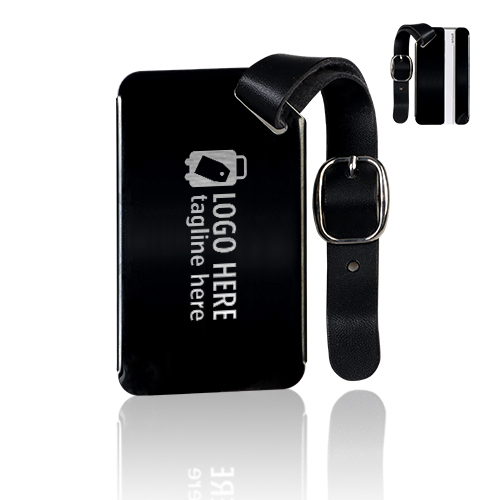 Metal Custom Luggage Tags With PU Leather Strap
