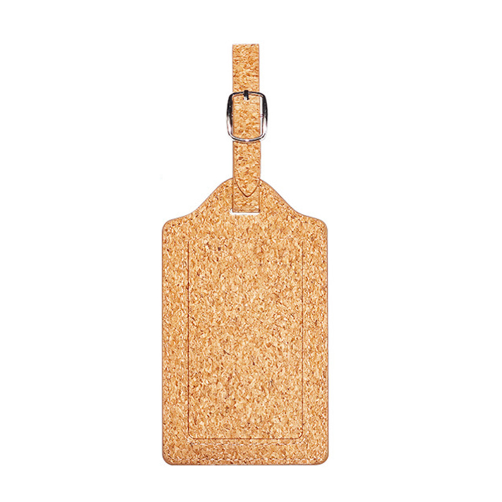 Natural Cork Travel Luggage Tag Natural Beige Cork Front Natural Cork Travel Luggage Tag Natural Beige Cork Front