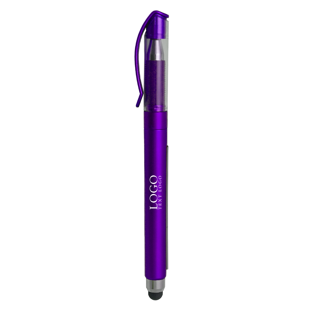 PromoBanner Pull-Out Banner Stylus Pen purple with logo