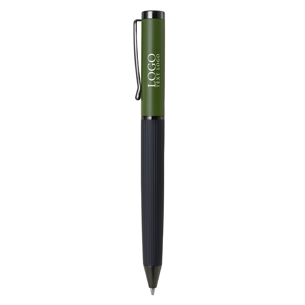 Promotional LuxMetal Custom Ballpoint Pen green With Logo