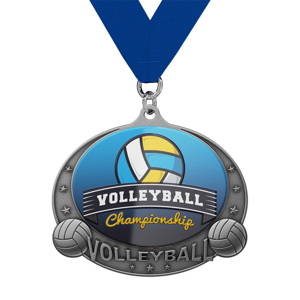 Volleyball Championship Medal with ribbon Volleyball Championship Medal with ribbon
