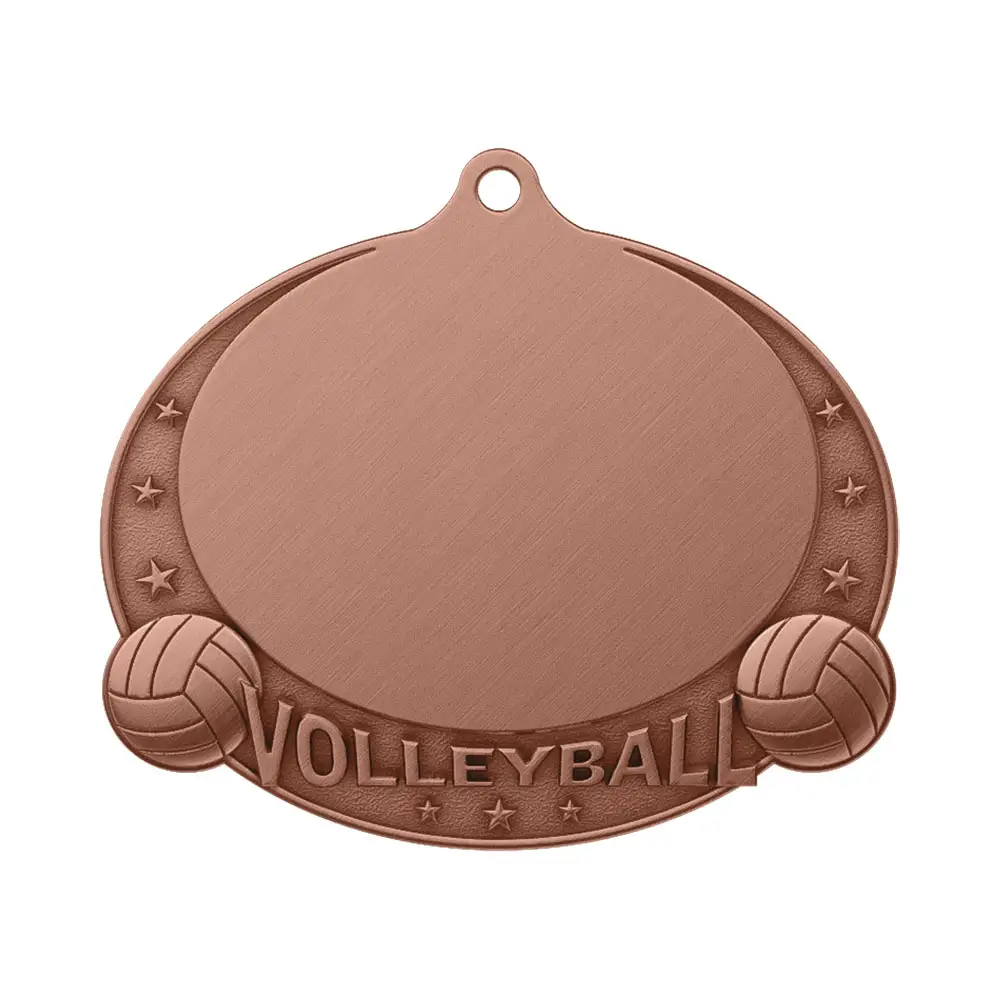Volleyball Championship Medal antique copper