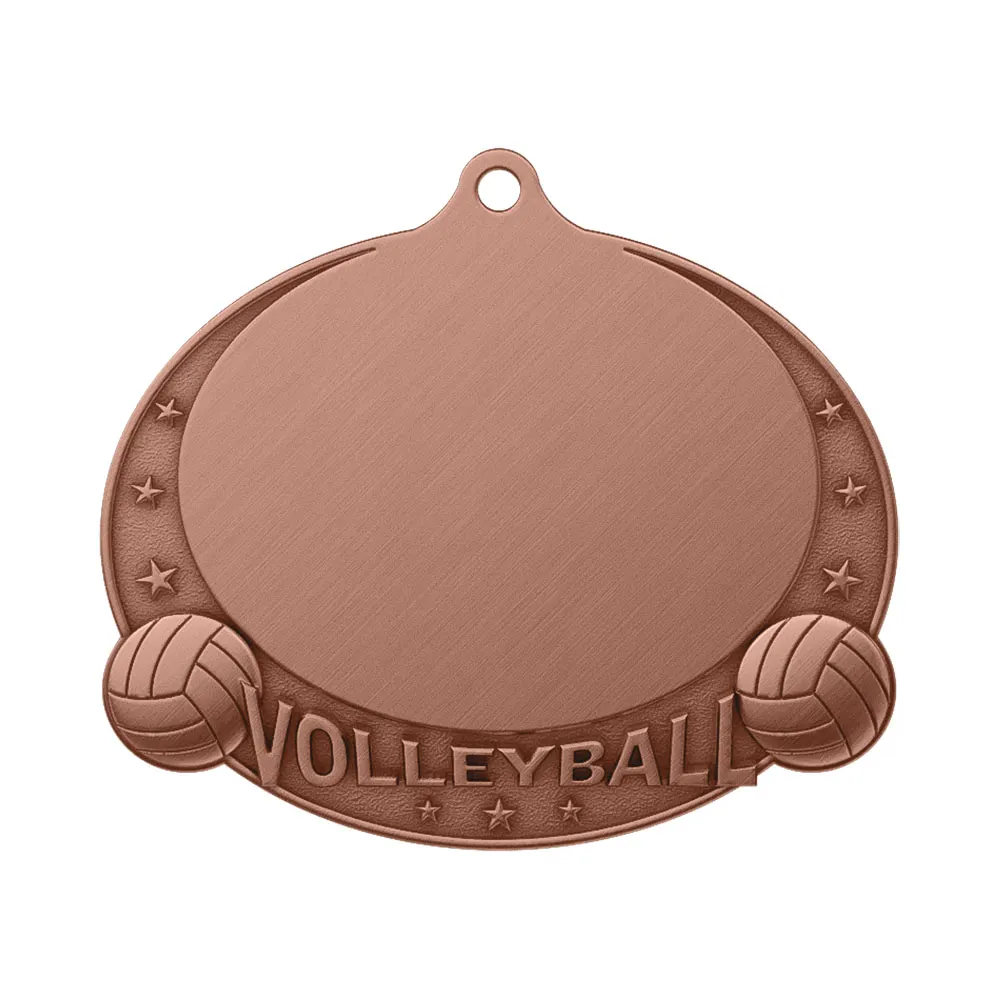 Volleyball Championship Medal antique copper