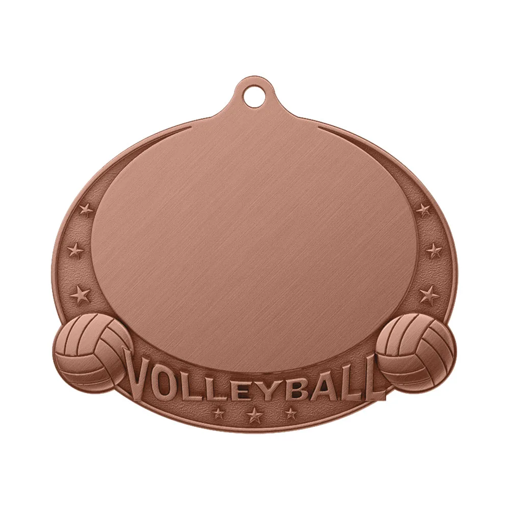 Volleyball Championship Medal antique copper