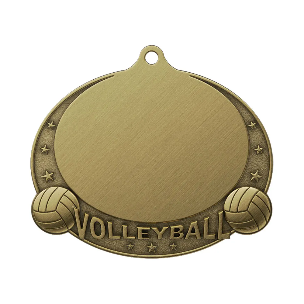 Volleyball Championship Medal antique gold