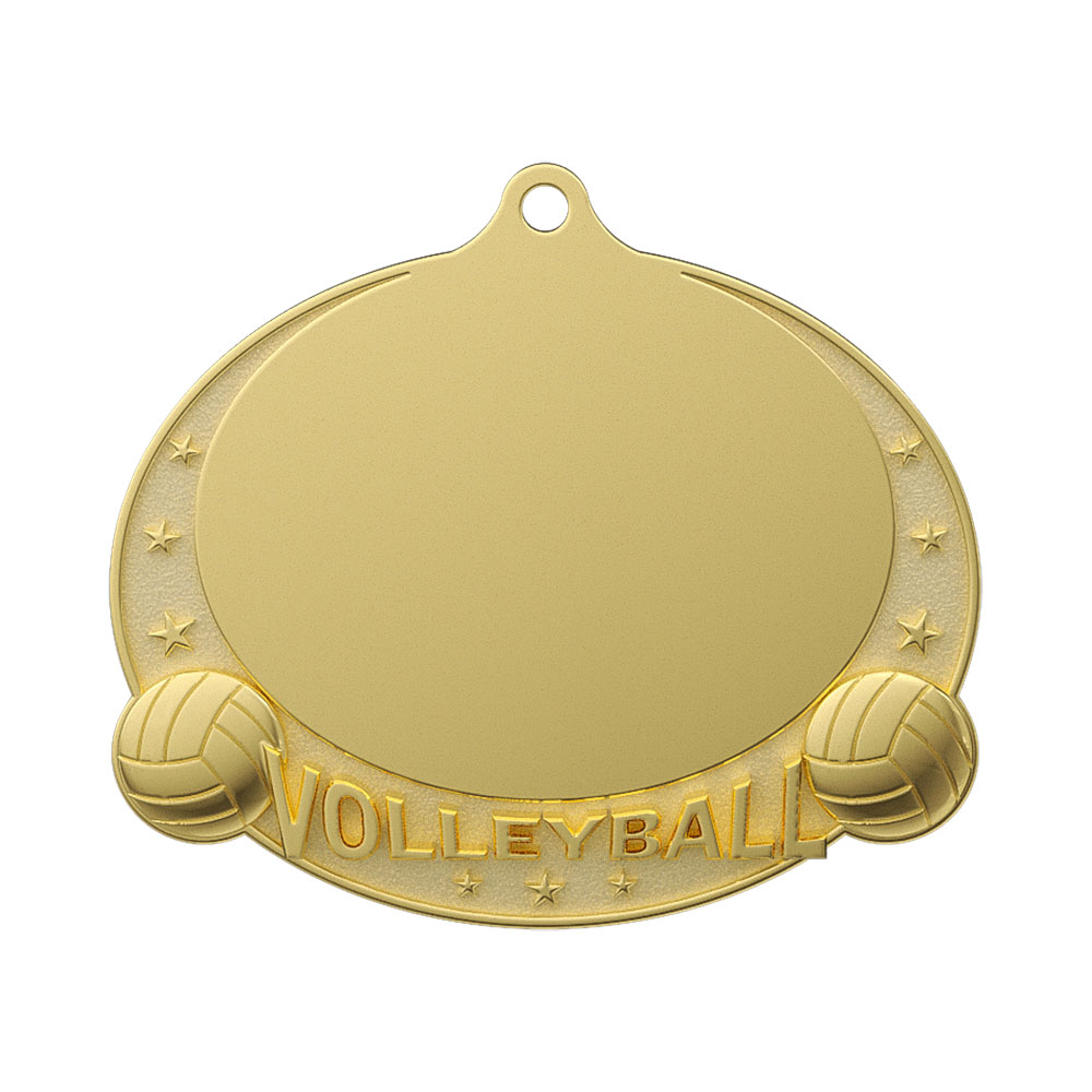 Volleyball Championship Medal shiny gold