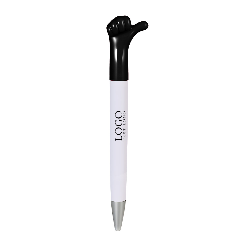 Customizable Thumbs Up Ballpoint Pen with logo-black
