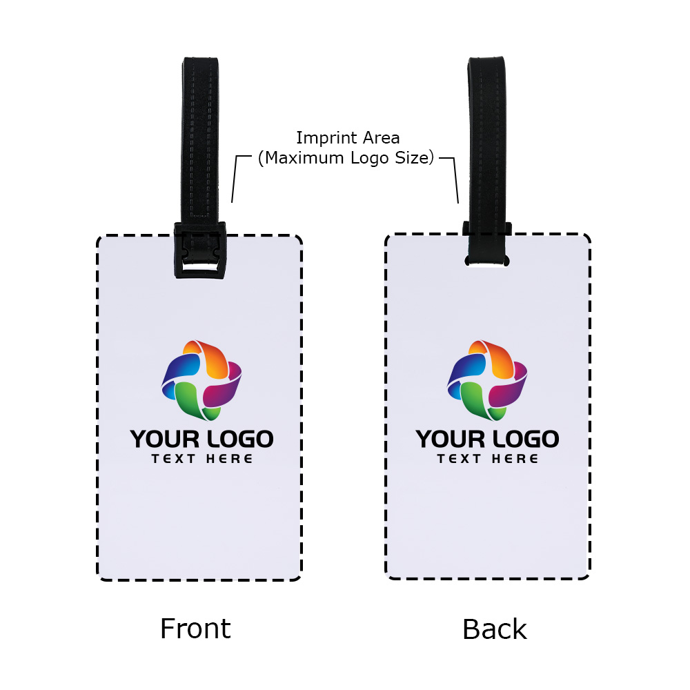 Full Color Plastic Luggage Tags With PVC Strap
