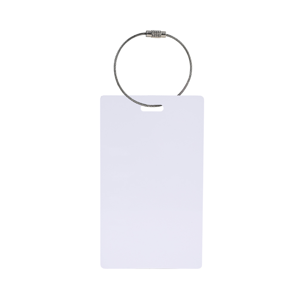 Full Color Plastic Luggage Tags with Cable Loops Front