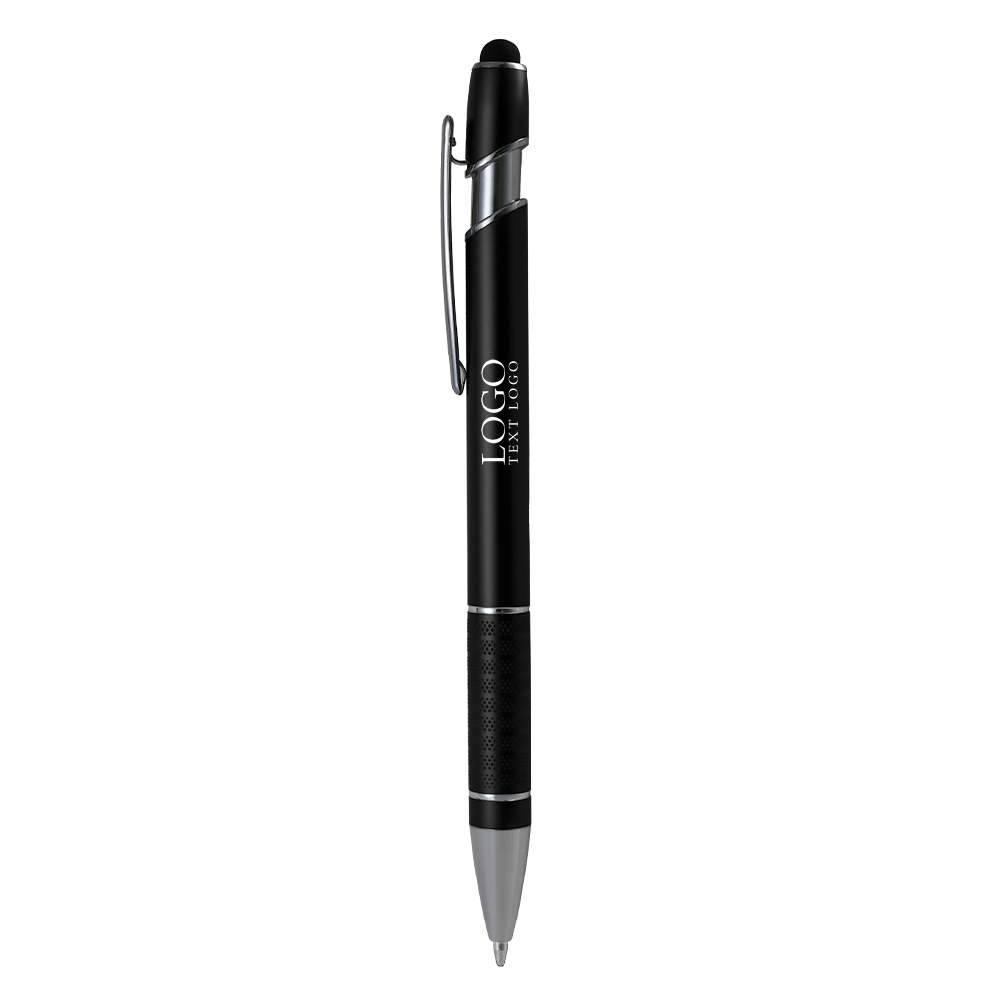 Promo Varsi Incline Stylus Pen with logo-Black