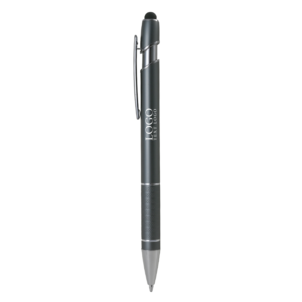 Promo Varsi Incline Stylus Pen with logo-Gray