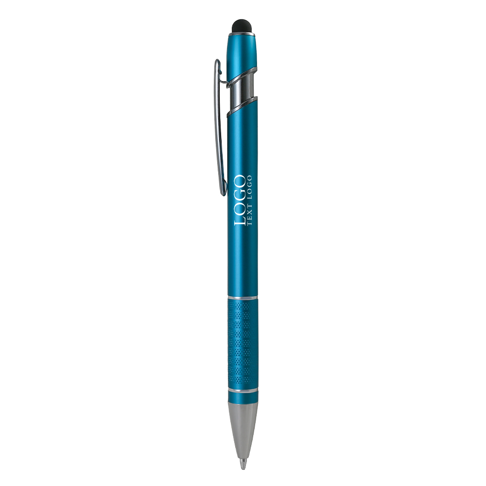 Promo Varsi Incline Stylus Pen with logo-Lake Blue