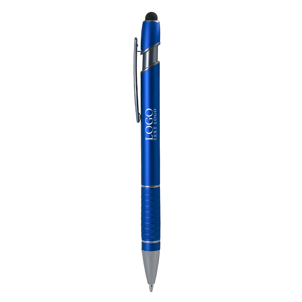 Promo Varsi Incline Stylus Pen with logo-Royal Blue