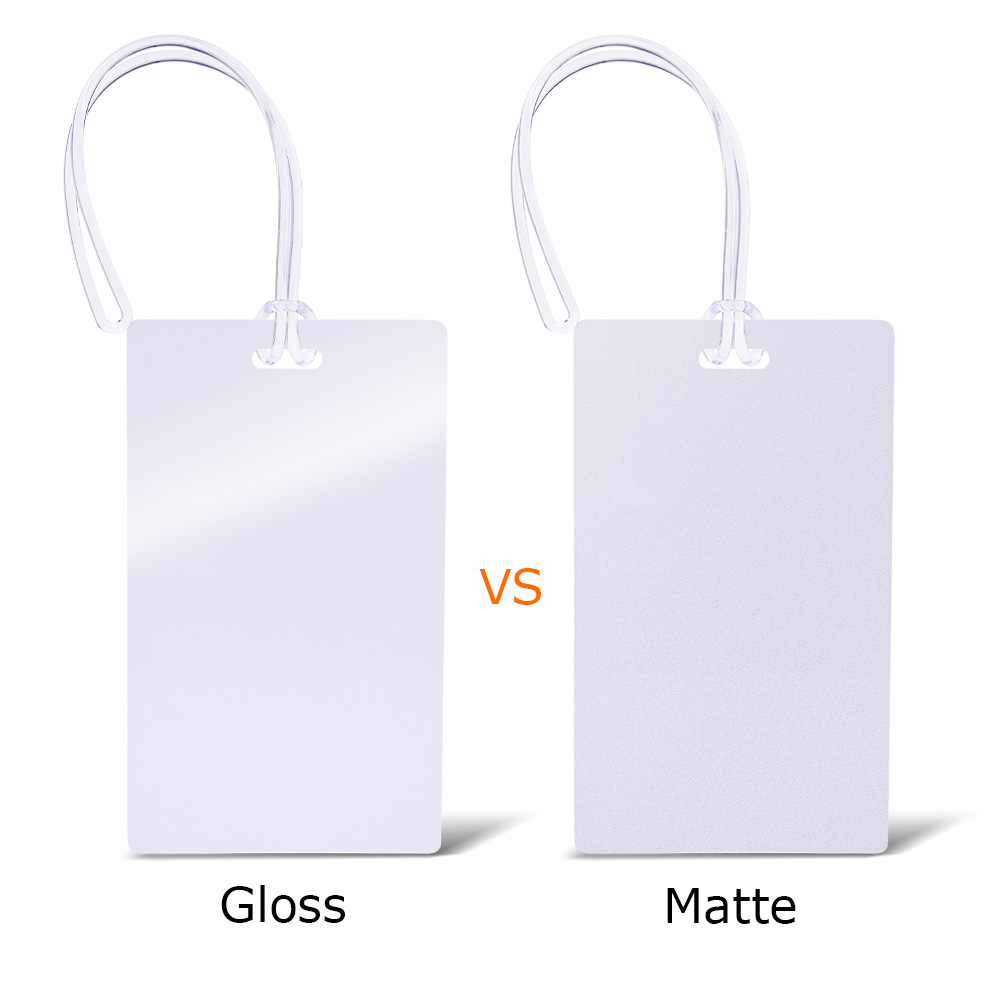Full Color Plastic Luggage Tags With Strap White Glossy and Matte