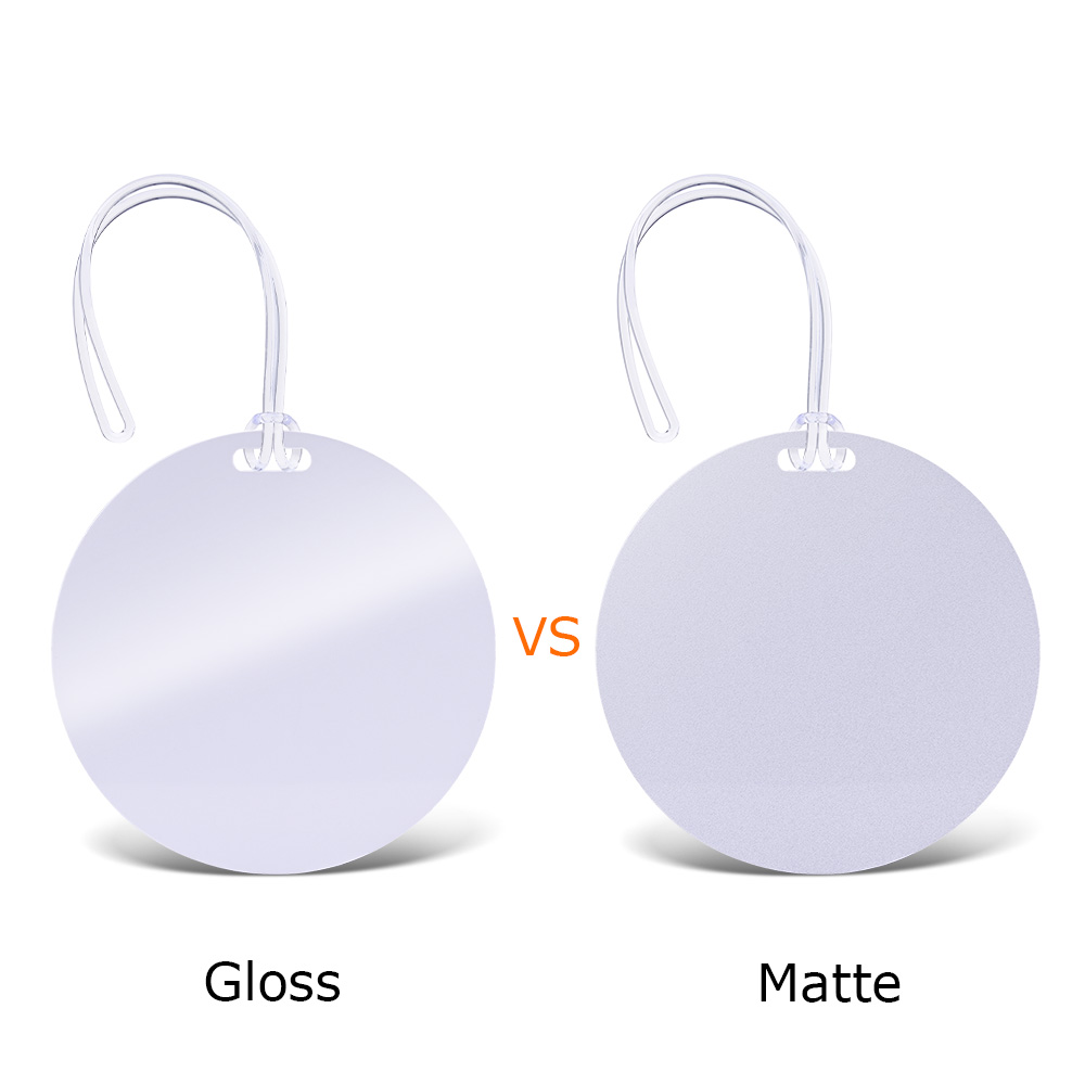 Full Color Round Plastic Luggage Tags With Strap White Glossy and Matte