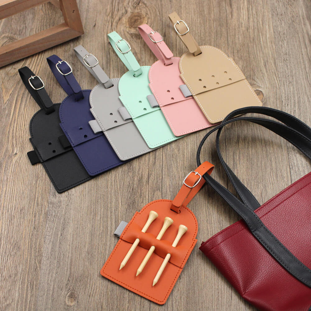 Lifestyle Shot of Portable Custom Golf Luggage Tag with Bags