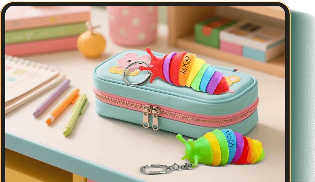 custom fidget slug keychain