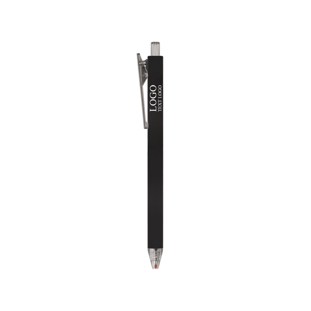 Promotional Frosted Custom Gel Pens Black with logo