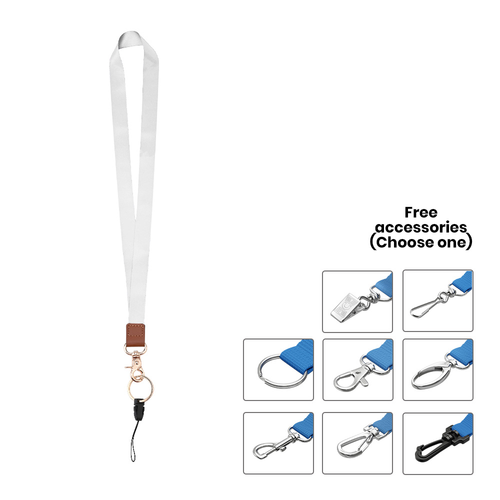 Custom Polyester Leather Stitching Lanyard Custom Polyester Leather Stitching Lanyard