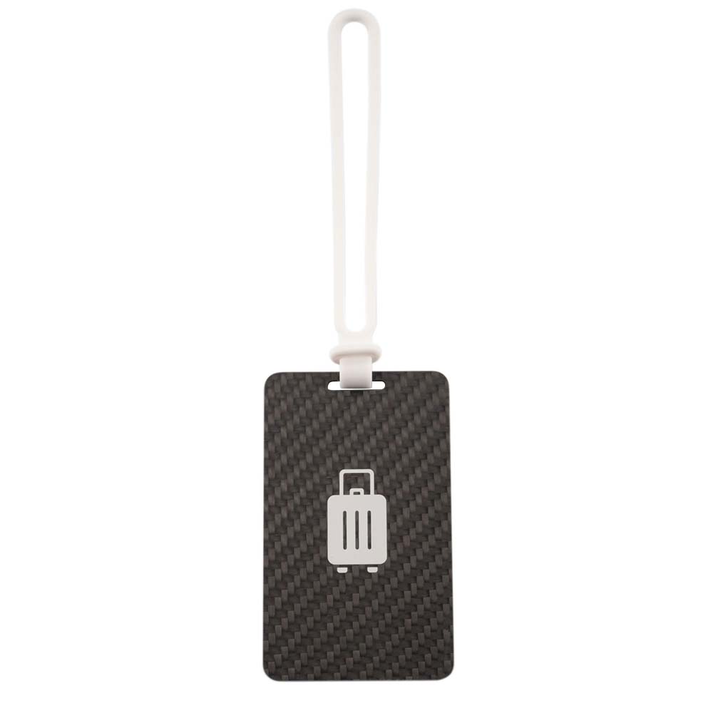 Carbon Fiber High-quality Luggage Tag white