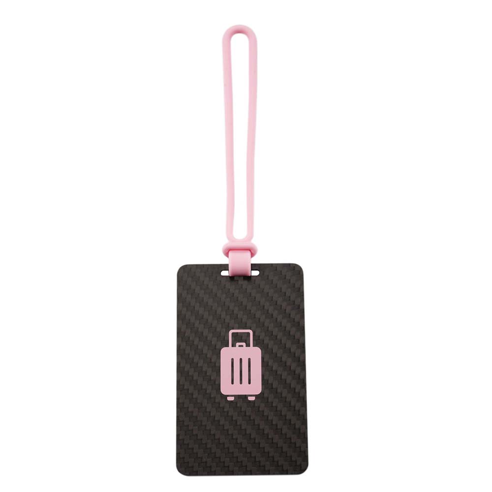 Carbon Fiber High-quality Luggage Tags pink (2)