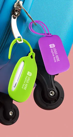 Silicone bag tags for suitcases