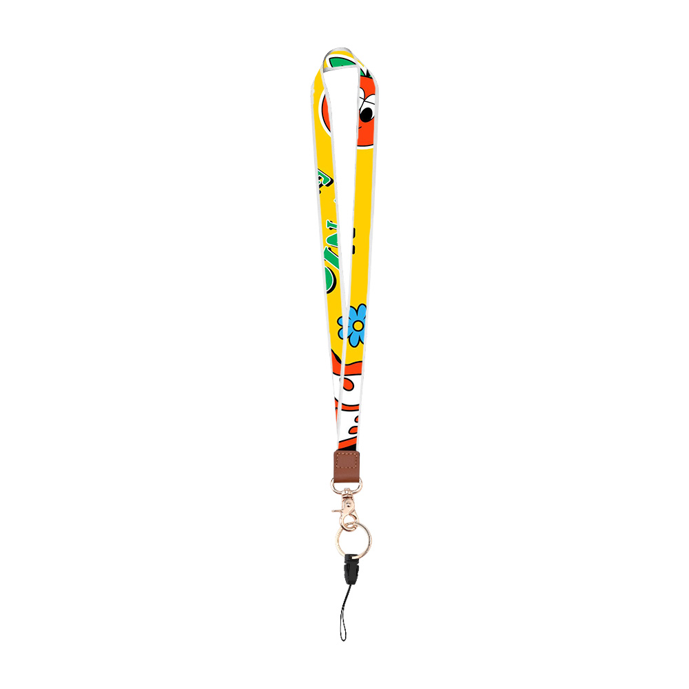 Custom Polyester Leather Stitching Lanyard Custom Polyester Leather Stitching Lanyard