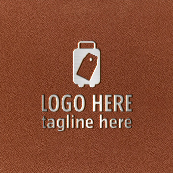 Leather Luggage Tags - Silver Stamping