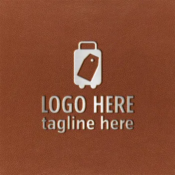 Leather Luggage Tags - Silver Stamping