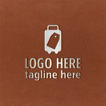 Leather Luggage Tags - Silver Stamping