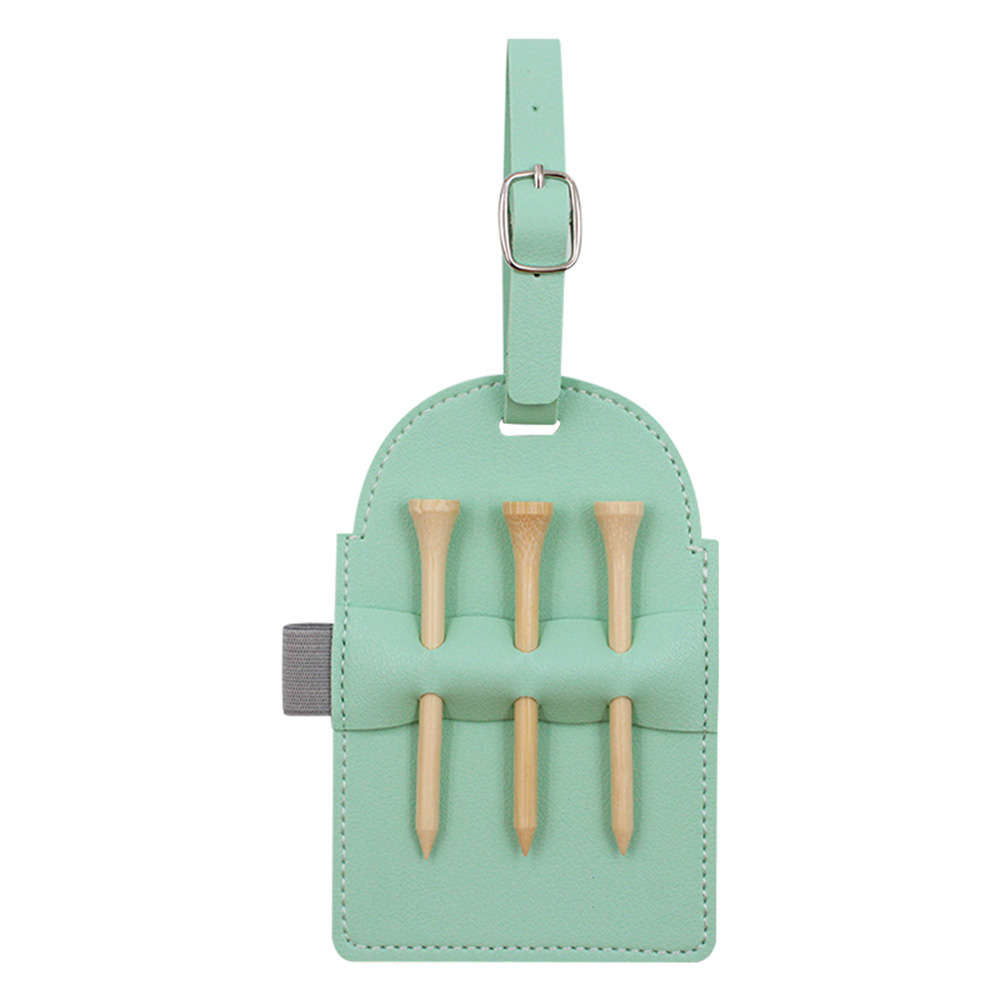 Portable Vegan Leather Golf Tee Bag Holder