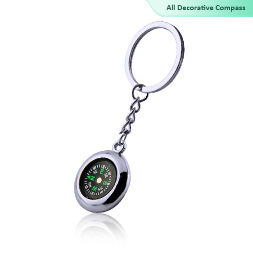 Custom Mini Compass Keychains For Outdoor Tools