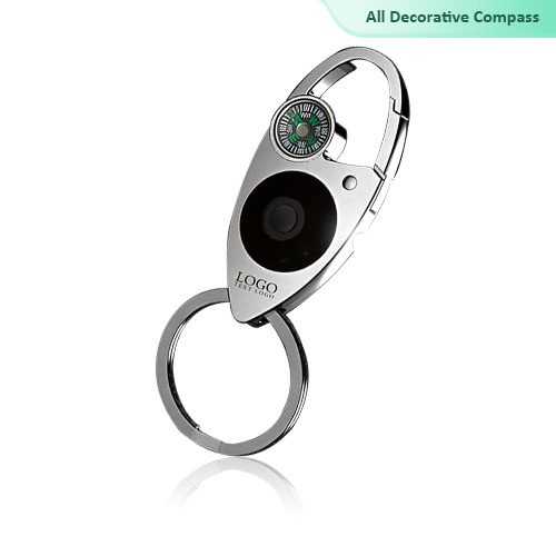 Promotional Portable Led Key Chain With And Flashlight Compass