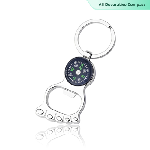 Promotional Bottle Opener Keychain with Compass