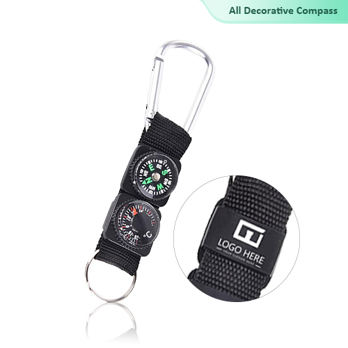 Promo Decorative Compass and Thermometer Keychain