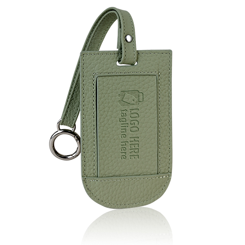 Genuine Leather Travel Tag with Flip Cover