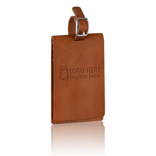 High-End Folding Genuine Leather Travel Tag
