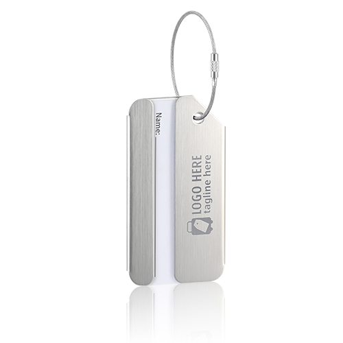 Sleek Silver Luggage Tag
