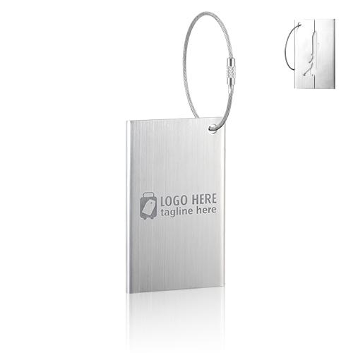 Stainless Steel Luggage Tags Card Holders with Iron Rings