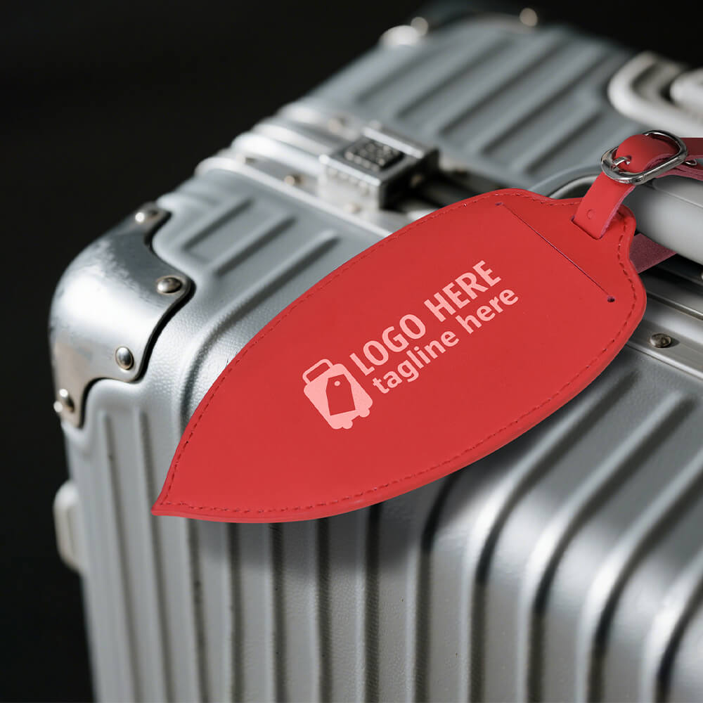 Lifestyle shot of Pingan Leaf PU Leather Waterproof Luggage Tags
