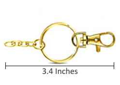 Gold Split Ring with Lobster
