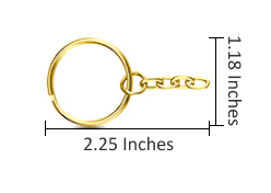 Gold Split Ring with Short Chain