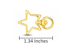 Gold Star Shaped Lobster Clasp