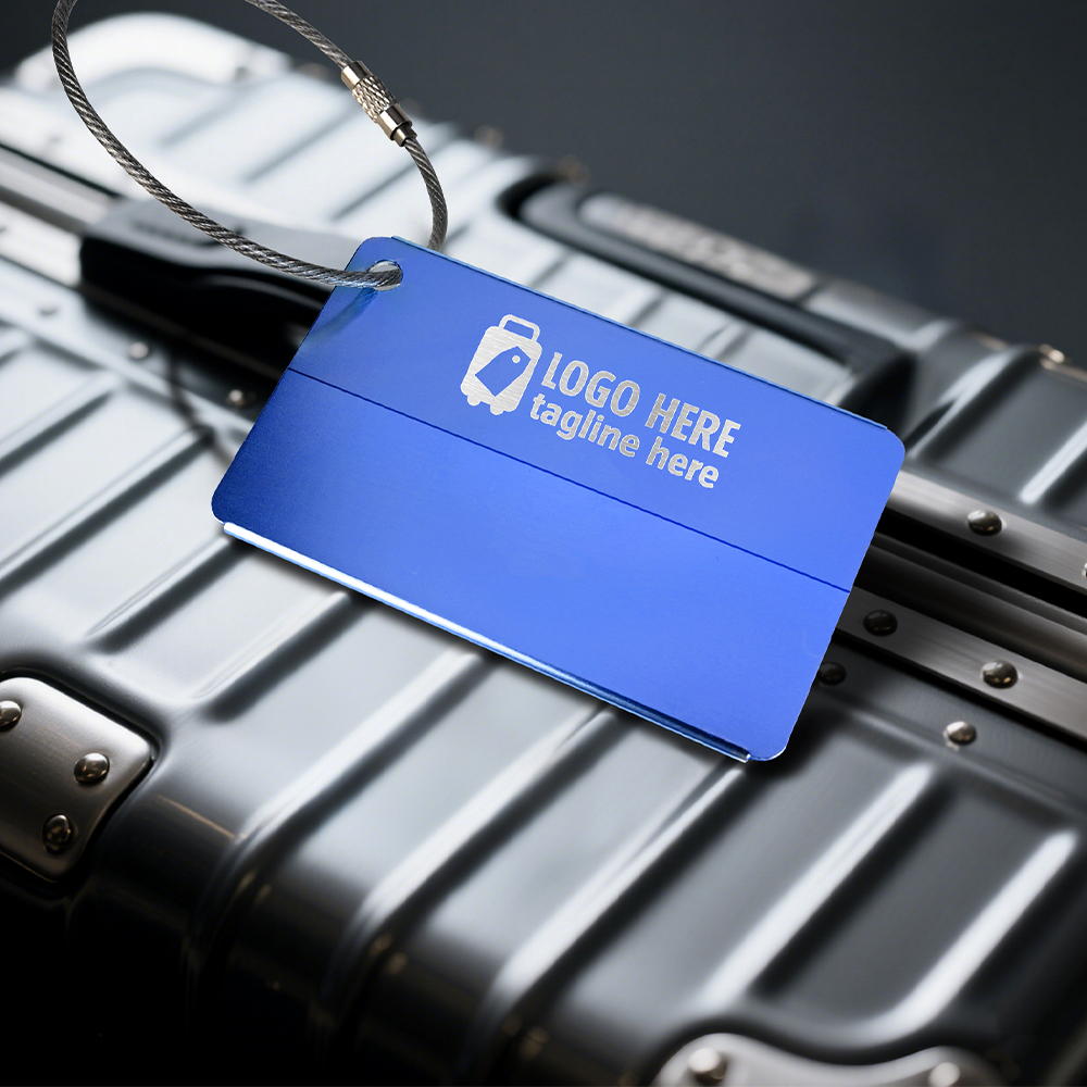 Lifestyle shot of Playful Smile Luggage Tags Personalized